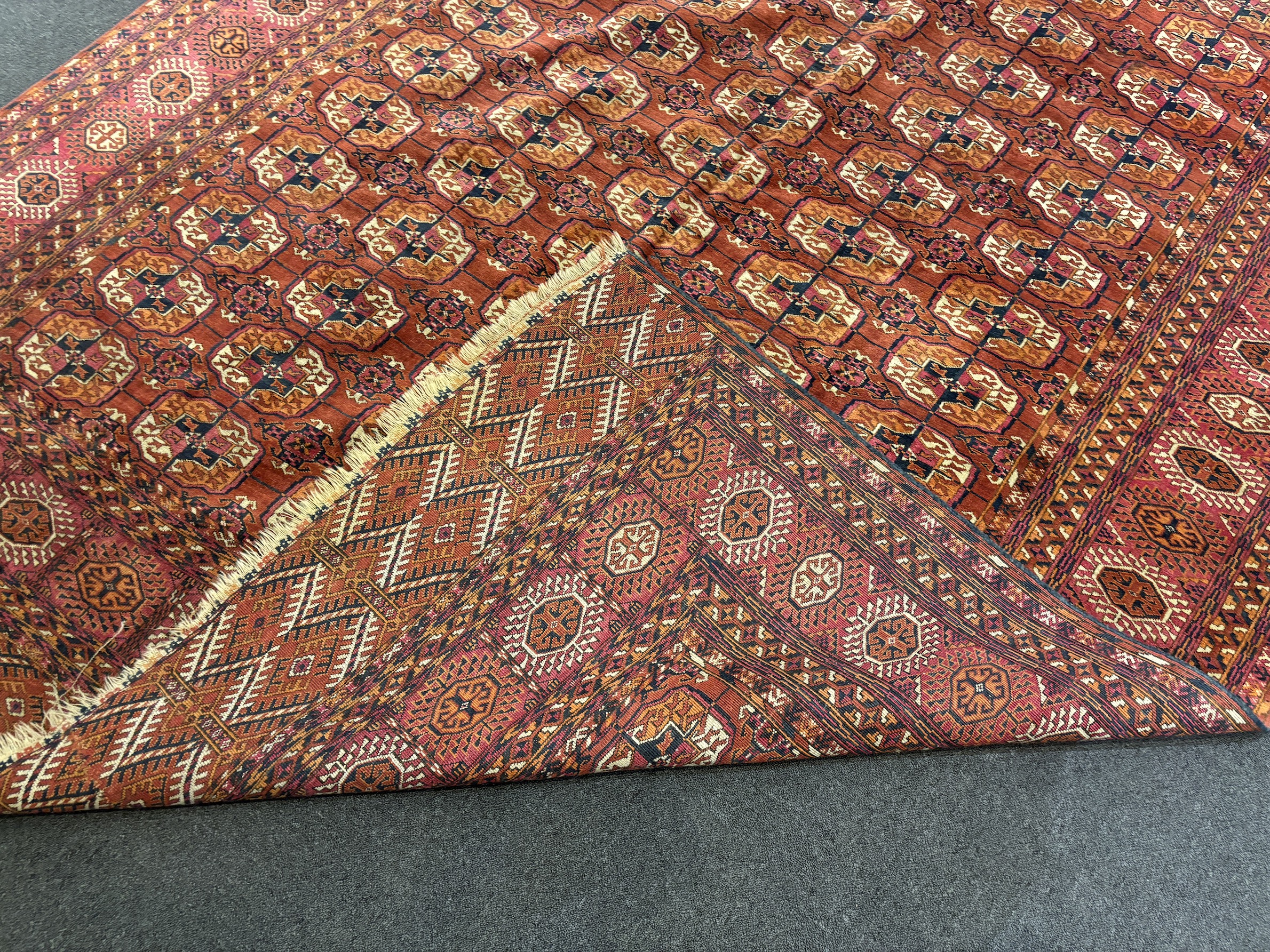 A Turkoman Tekke carpet, 19th century, 360 x 230cm